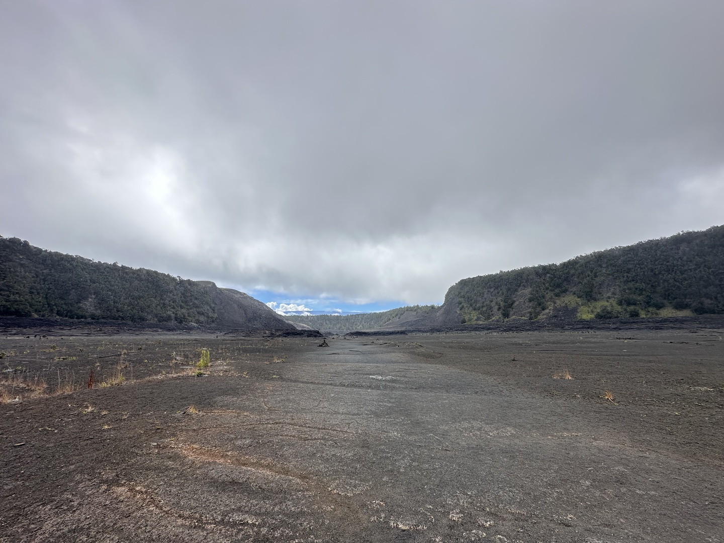 Looks very flat but it was actually very bumpy in the crater