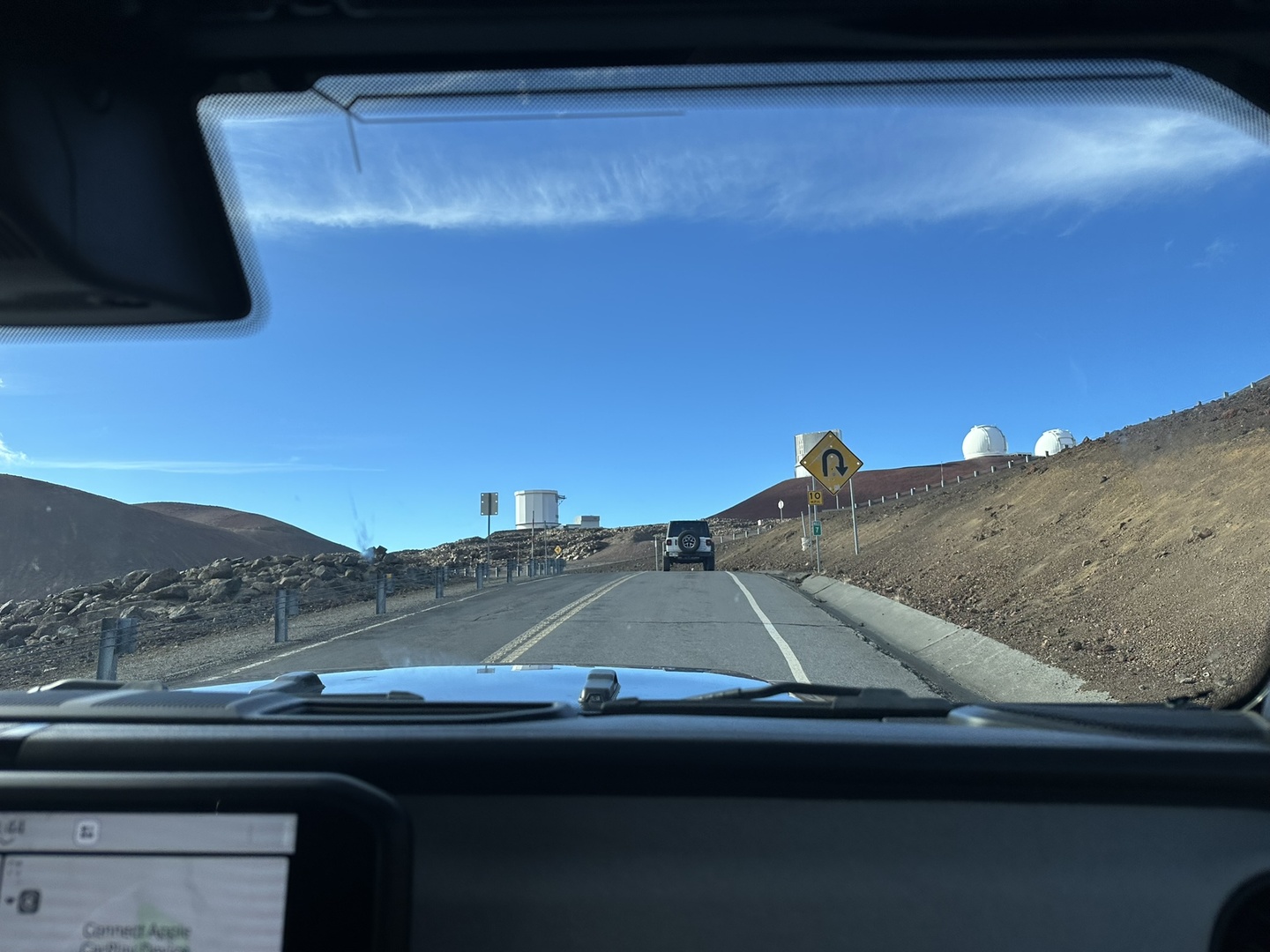 Driving up with a friends 4x4 - the only vehicles allowed to go all the way up