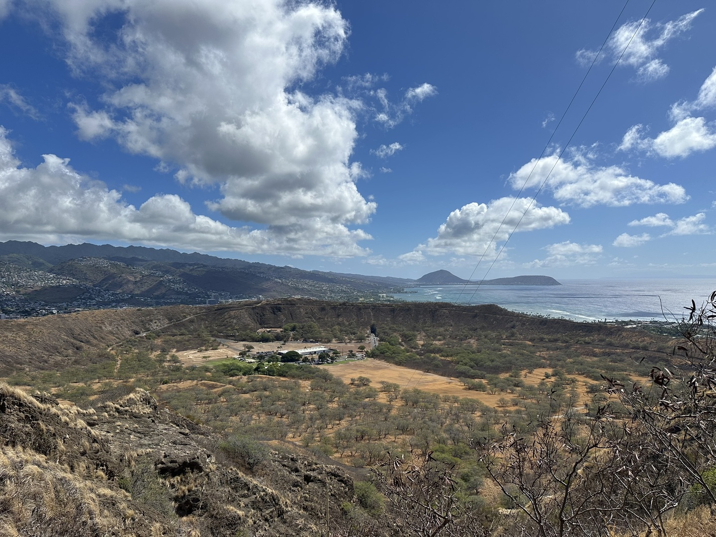 View inside the crater
