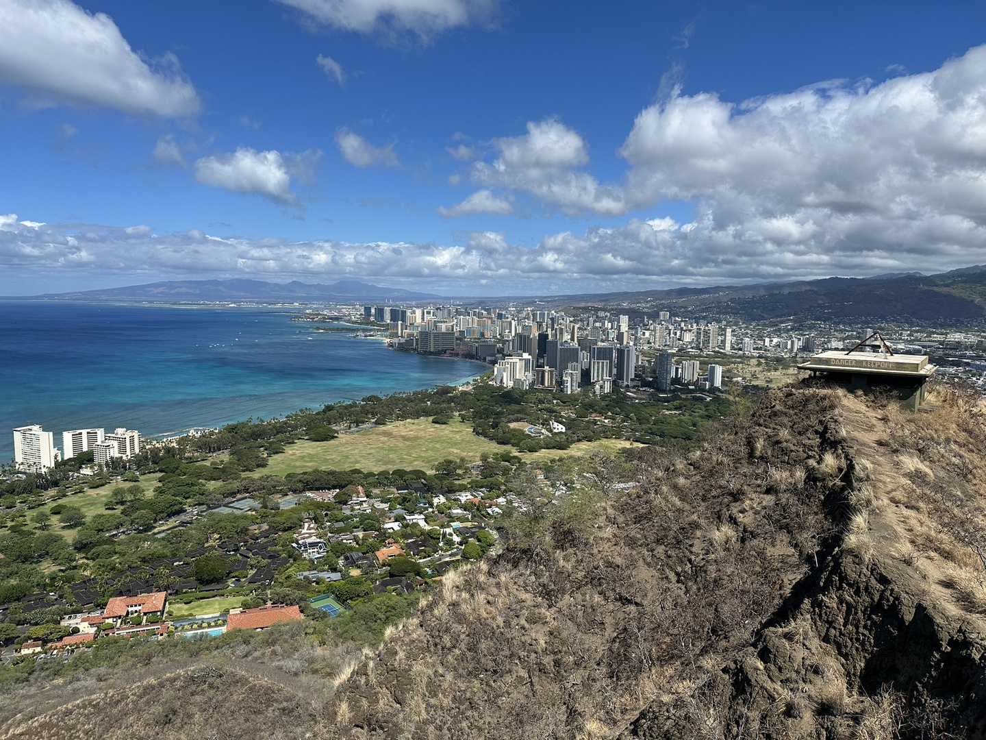 View on the City from the top of the crater