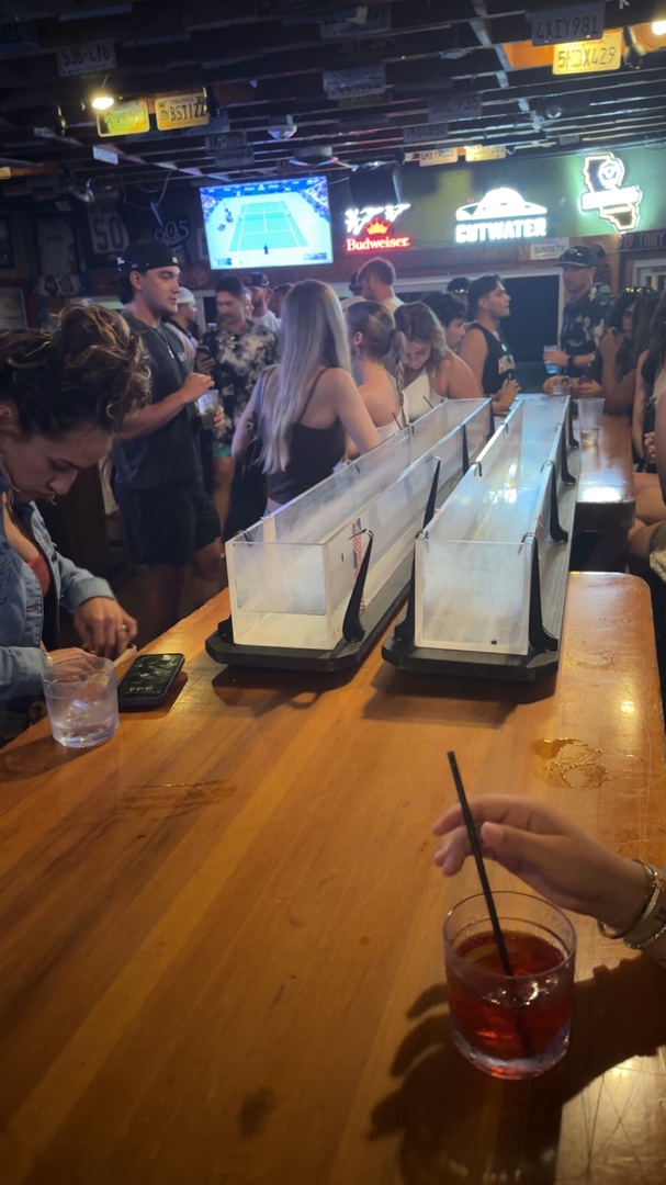A Goldfish race some locals invited me to at a Bar next to the Beach