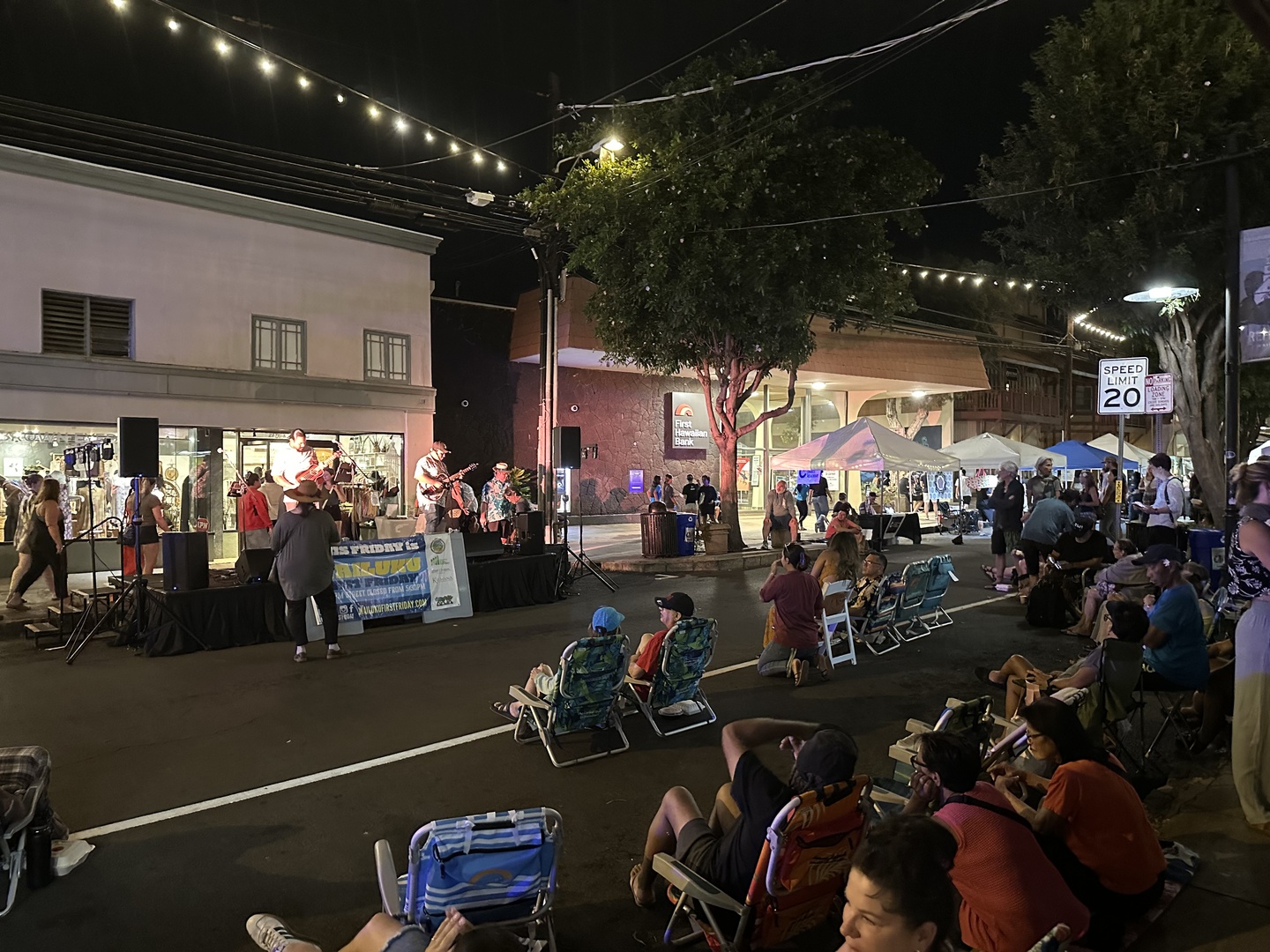 our parking spots next to the hostel were blocked by the night market that day