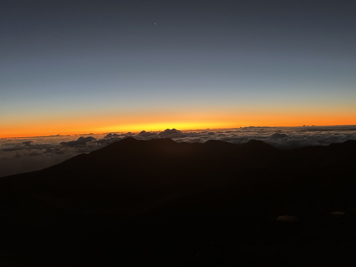 Slowly start to see the crater in front of us