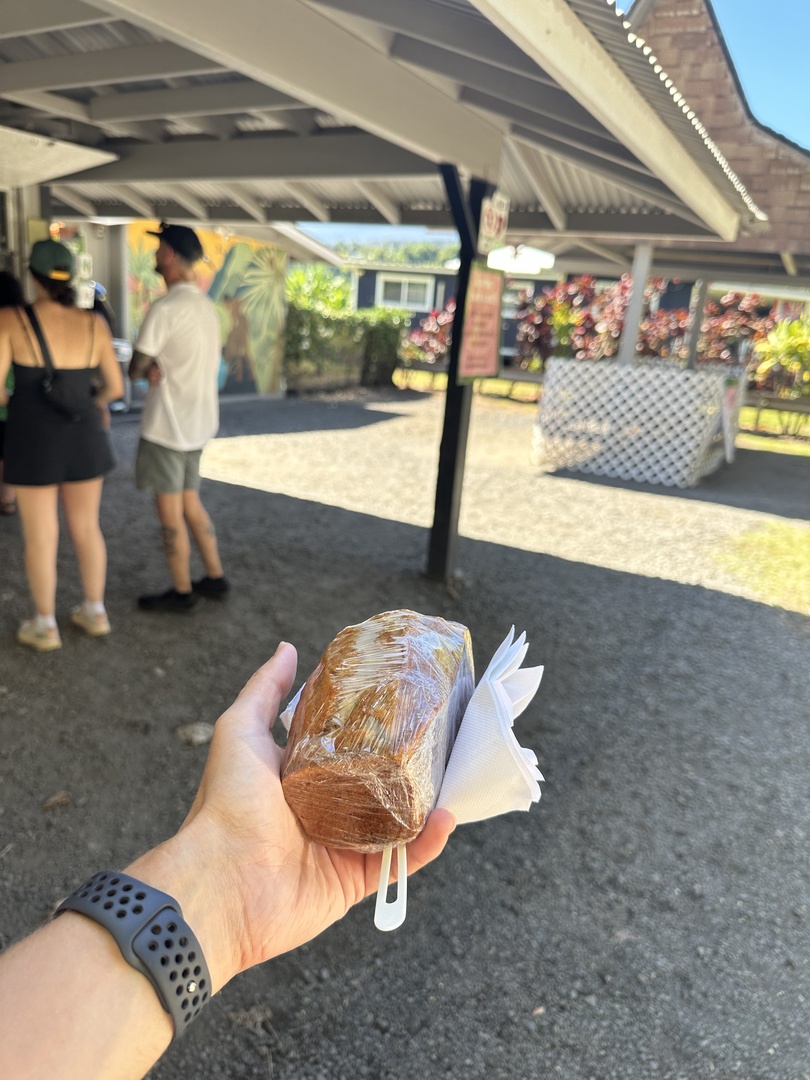 First stop: getting some fresh Banana Bread