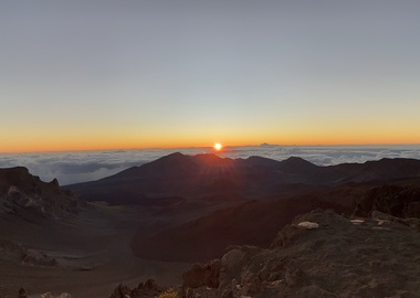 Sunrise above the clouds
