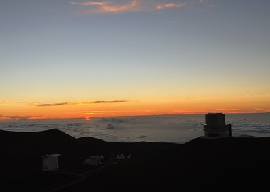Waterfalls and Sunset on 4200 meters